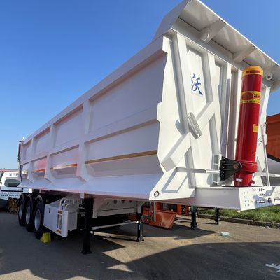 建築用 パーソナライズド 3 軸 傾斜 傾斜 後部 ダンプ トラック 半トレーラー
