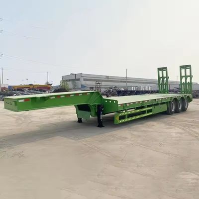 3軸40~80トンのカスタマイズ可能な水力梯子装荷機 ジンバブエ用ローボーイトレーラー
