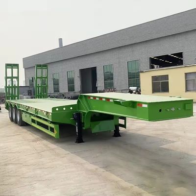 3軸40~80トンのカスタマイズ可能な水力梯子装荷機 ジンバブエ用ローボーイトレーラー