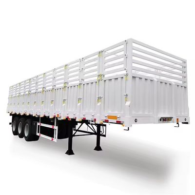 3軸のフェンス貨物トレーラー 最大重荷100トンと13000*2550*2900mm 寸法