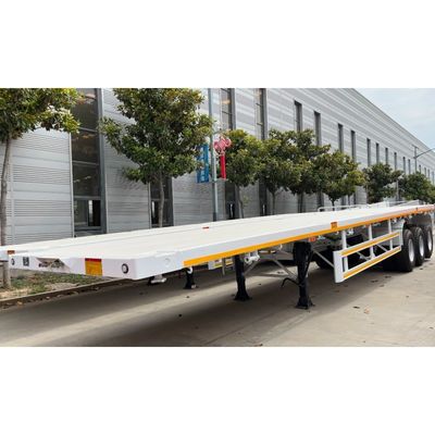 20/40/45ft コンテナ フラットベッドセミトレーラー 2-3軸と大きな負荷容量
