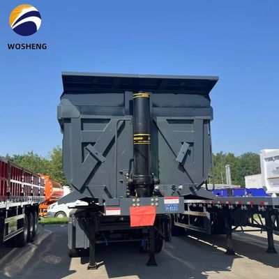 鉄3軸4軸傾斜式 建設用 後部ダンプトラック トレーラー