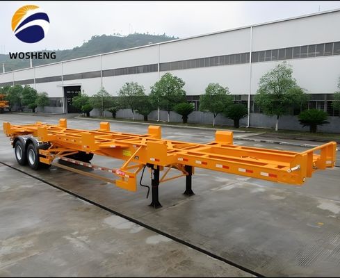 20ft 40ft 45ft コンテナのための機械式懸垂骨格コンテナトレーラー