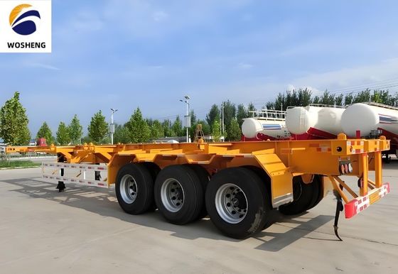 20ft 40ft 45ft コンテナのための機械式懸垂骨格コンテナトレーラー