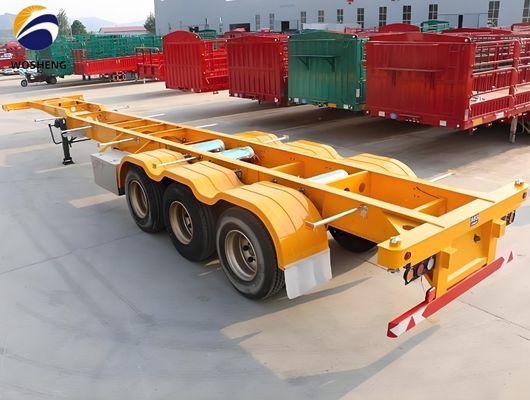 20ft 40ft 45ft コンテナのための機械式懸垂骨格コンテナトレーラー