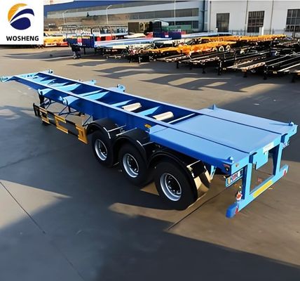 20ft 40ft 45ft スチール骨格コンテナ ポート重荷容量のためのセミトレーラー