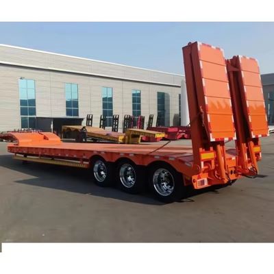 3軸低床ローボーイ半トレーラー 双線ブレーキシステムと16000x2500x1100mm