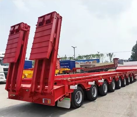 3軸低床ローボーイ半トレーラー 双線ブレーキシステムと16000x2500x1100mm