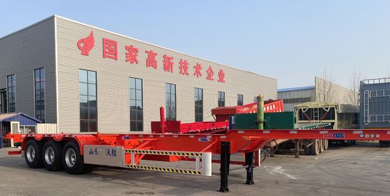 12400×2500×1550mm 中国製 コンテナ用 骨格半トレーラー