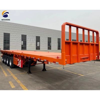 メカニカルサスペンション 3軸 40-100トン 20ft 40ft 45ft 53ft コンテナ フラットベッド トラック 半トレーラー フラットベッド トラール