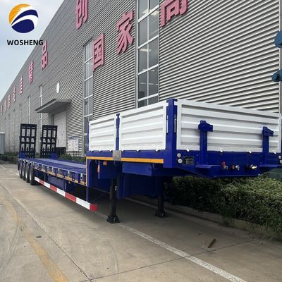 重機械輸送用の3軸低床半トレーラー 13000x3000x3300mm