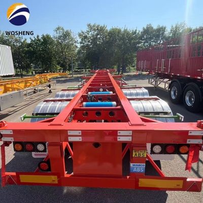 タレ 重量 6500kgs 20ft 40ft 45ft 輸送コンテナのための2軸骨格トレーラー