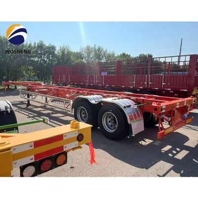 タレ 重量 6500kgs 20ft 40ft 45ft 輸送コンテナのための2軸骨格トレーラー