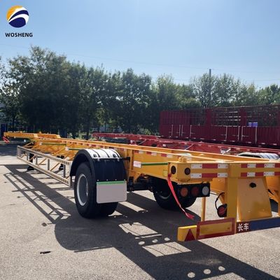 タレ 重量 6500kgs 20ft 40ft 45ft 輸送コンテナのための2軸骨格トレーラー
