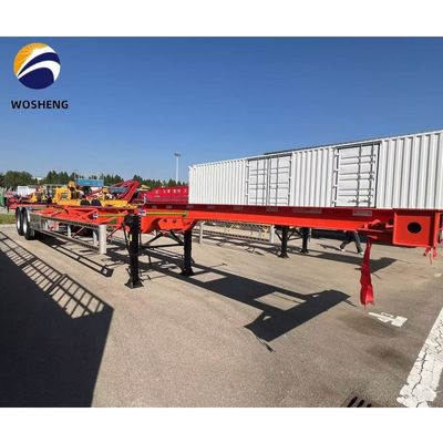 タレ 重量 6500kgs 20ft 40ft 45ft 輸送コンテナのための2軸骨格トレーラー