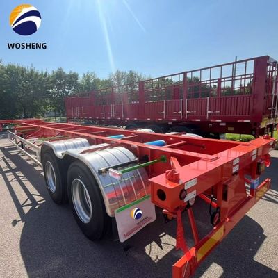 12400×2500×1550mm 重荷着陸機 コンテナ輸送用 28t スケルトン半トレーラー