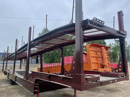 カスタマイズ可能な2/3軸 16690 x 2700 x 3000mm オート輸送 双階半トレーラー