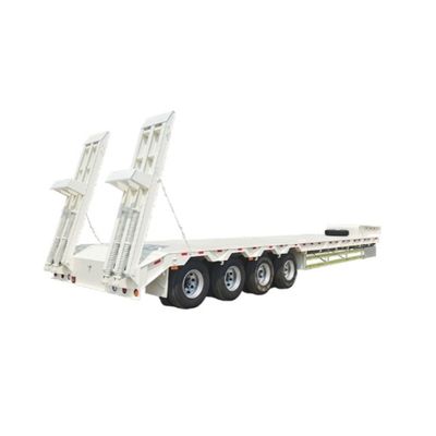 60トンの2&quot;/3.5&quot;JOSTキングピン3軸ローボーイロード機 重荷用ローベッド半トレーラー