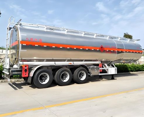 トラックトレーラー 45000リットルの容量 燃料タンク 機械式懸垂付きセミトレーラー
