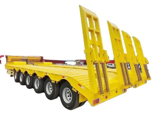 水力リフト 4軸 80T 脱ぎ取れるゴースネック 低床半トレーラー 16000x3000x1100mm