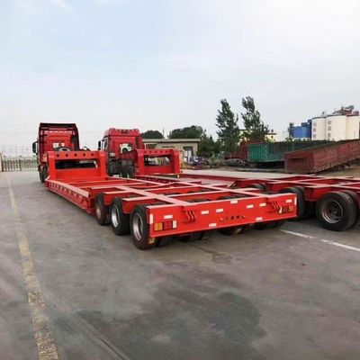 水力リフト 4軸 80T 脱ぎ取れるゴースネック 低床半トレーラー 16000x3000x1100mm