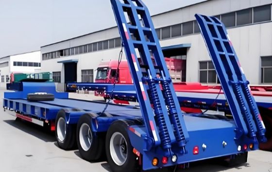 重荷機器の輸送用鋼のフラットベッド半トレーラー