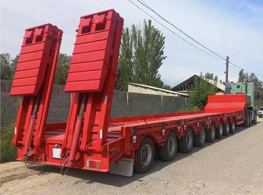 13~18m×2.5~3m×3.3m トラックトレーラー 60~100トンの3軸のグースネック