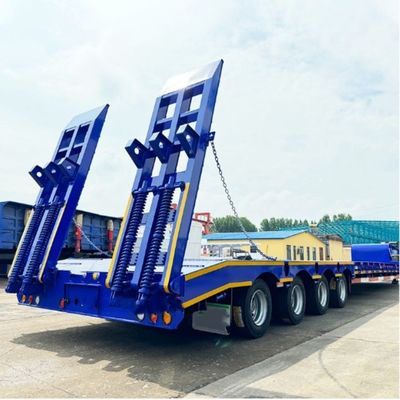 葉スプリング3軸 水力式拡張式ローボーイ・ローダー 重荷用ローベッド・セミトレーラー