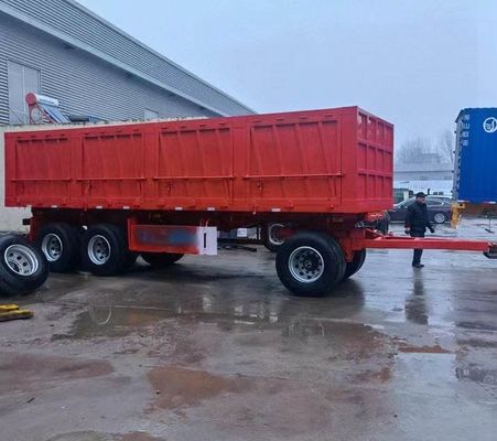 40~100トンの引力引力ドリー 重荷用のサイドウォールステーク付きフルトラックトレーラー