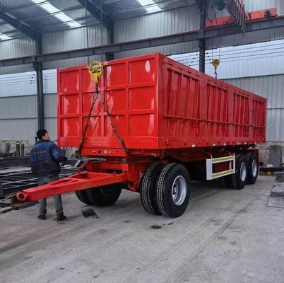 40~100トンの引力引力ドリー 重荷用のサイドウォールステーク付きフルトラックトレーラー