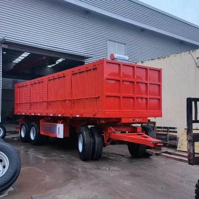 40~100トンの引力引力ドリー 重荷用のサイドウォールステーク付きフルトラックトレーラー