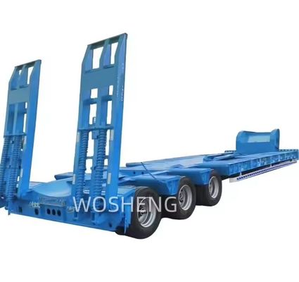 低床コンテナトレーラー 40T-100T 荷重 13/16/20 トン 軸 Q345B / T700 鉄筋