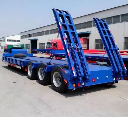 低床コンテナトレーラー 40T-100T 荷重 13/16/20 トン 軸 Q345B / T700 鉄筋
