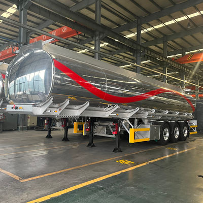 標準28トンの着陸車3軸 25-60CBM アルミ合金燃料タンク半トレーラー