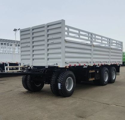 Q345 炭素鋼2軸3軸30トンの容量とサイドウォールの引引棒トレーラー