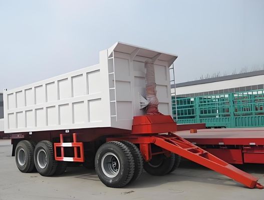 Q345 炭素鋼2軸3軸30トンの容量とサイドウォールの引引棒トレーラー
