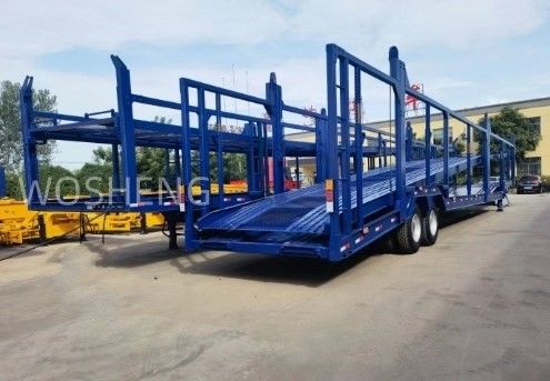 トラックトレーラー ウォシェン 2軸 カーキャリアトレーラー 二階建て 自動車輸送 半トレーラー