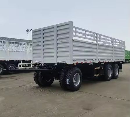 40-100 トン 鉄材 引列バー フェンス 機械式懸垂システム付きフルトレーラー