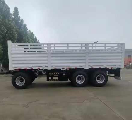 40-100 トン 鉄材 引列バー フェンス 機械式懸垂システム付きフルトレーラー