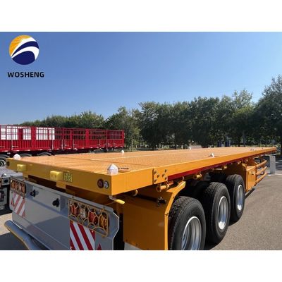 20ft 40ft コンテナ フラットベッド トラック 3mm 4mm 穀物プレートプラットフォームのセミトレーラー