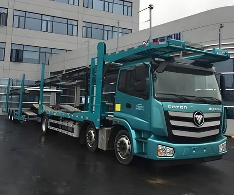 9.8 T軽量 2 軸 2 デッキ カーキャリア 自動車輸送用半トレーラー