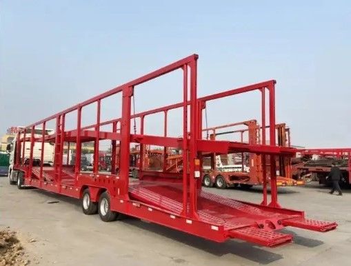 4pcs タイヤ ダブルデッカー 自動車 トレーラー ドルリー トレーラー ロシア市場での自動車輸送