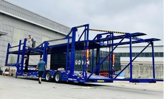 4pcs タイヤ ダブルデッカー 自動車 トレーラー ドルリー トレーラー ロシア市場での自動車輸送