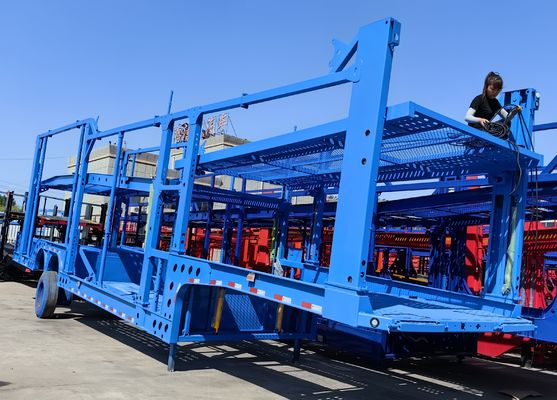 最大積載量30000kg 自動車輸送用鉄鋼の陸上用二階建て半トレーラー