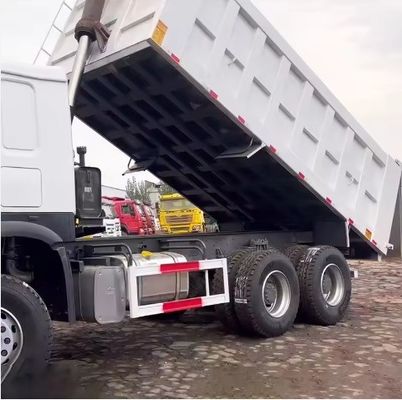 6シリンダー 白色の砂用トラック 貨物 ダンパー ティッパー トラック アフリカ市場向け