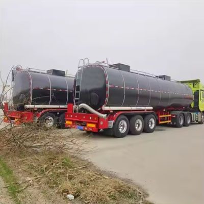 下の3軸 輸送 アスファルト ビートゥーム タンカー 暖かいトラック トレーラー付き 半トレーラー