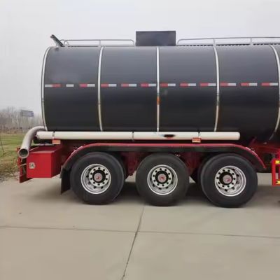 下の3軸 輸送 アスファルト ビートゥーム タンカー 暖かいトラック トレーラー付き 半トレーラー