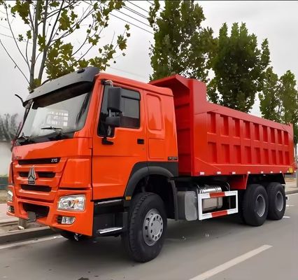 中古 HOWO 6X4 ロシアへの鉱山用ダンプトラック 手動窓と貨物タンク 5.3-6.2M