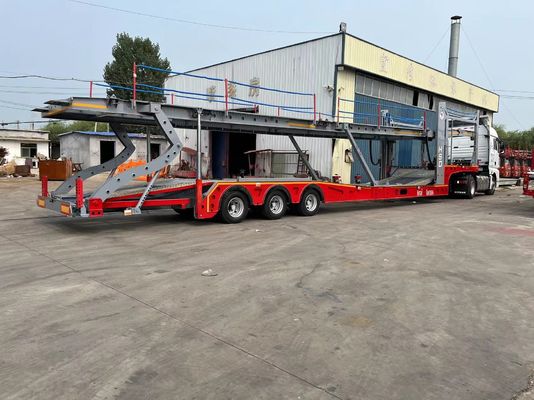 13/16 トン Fuwa/BPW アクセル カーキャリア カーとコンテナを輸送するための半トレーラー
